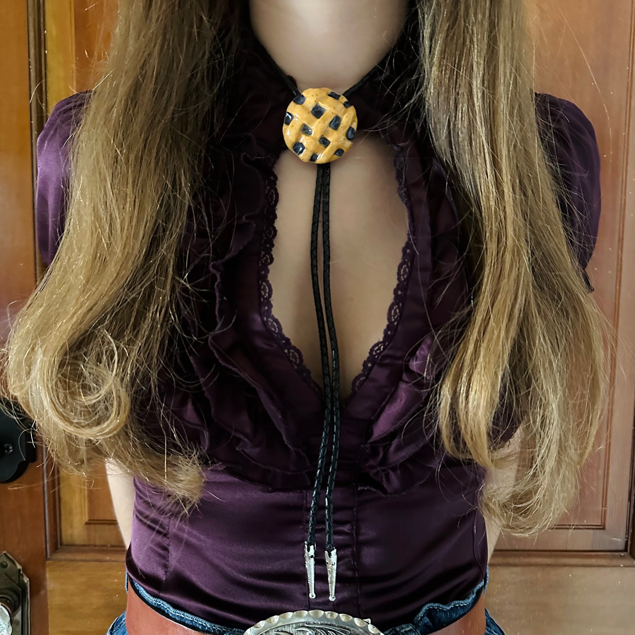 Blueberry Pie Bolo Tie