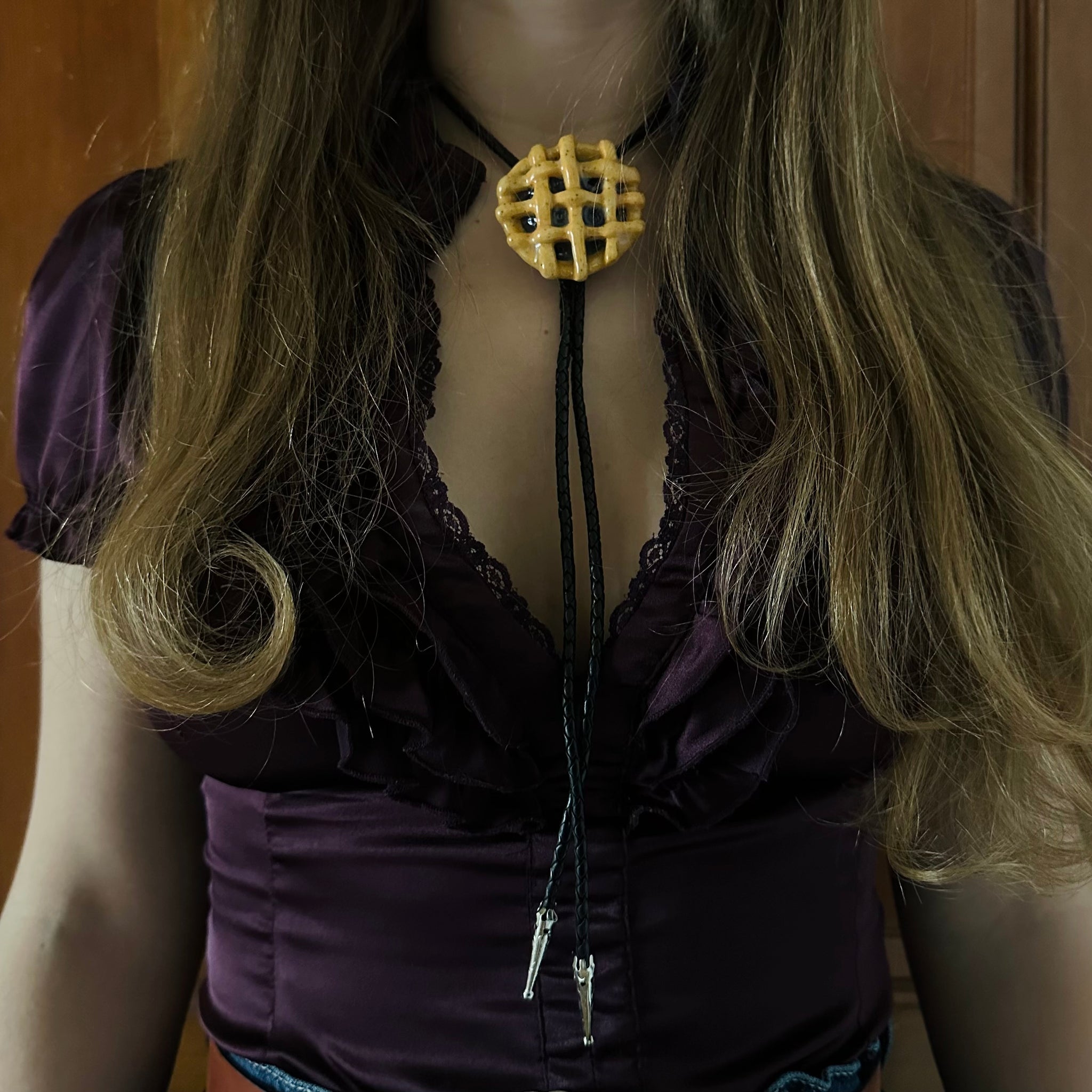 Blueberry Pie Bolo Tie